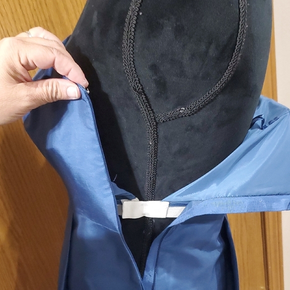 Ann Taylor Strapless Blue Sheath Dress for Prom - Picture 6 of 12